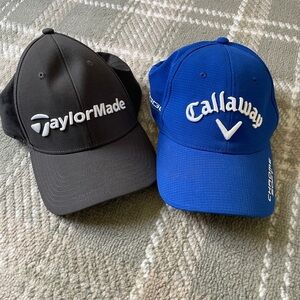 Pair of golf baseball caps Callaway and Taylor Made